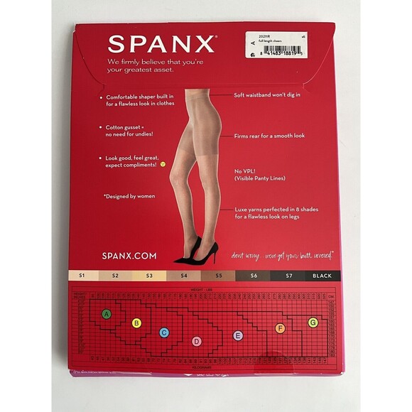 SPANX Firm Believer Sheer Size A S6 95 - 125lbs Comfort Flat Tummy 20 Denier Leg - Picture 2 of 8